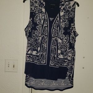 Ashley Stewart hi lo rhinestone blouse